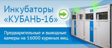 Промышленные инкубаторы «КУБАНЬ-16»